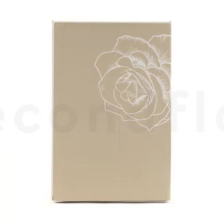 Konservierte Rose mit 50 cm Stiel Wei&szlig; - Einzelne Geschenkbox (x20)