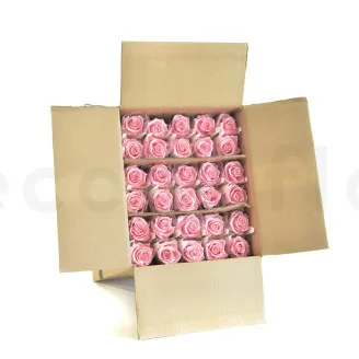 Rose stabilis&eacute;e sur tige 50 cm Rose Pastel (x30)