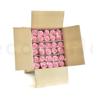 Roses sur tige stabilis&eacute;es vrac 50cm - 30 Unit&eacute;s - Rose clair