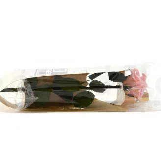 Rosa preservada con tallo 30 cm Rosa Pastel (x25)