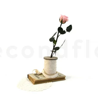 Rosa preservada con tallo 30 cm Rosa Pastel (x25)