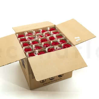Konservierte Rose mit 30 cm Stiel Rot (x25)