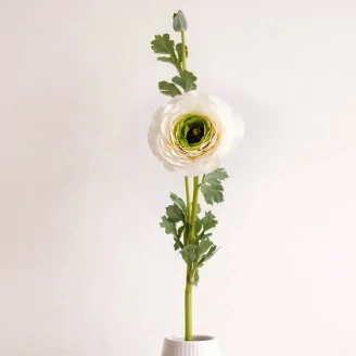 K&uuml;nstliche Ranunkel auf Stiel - Wei&szlig;
