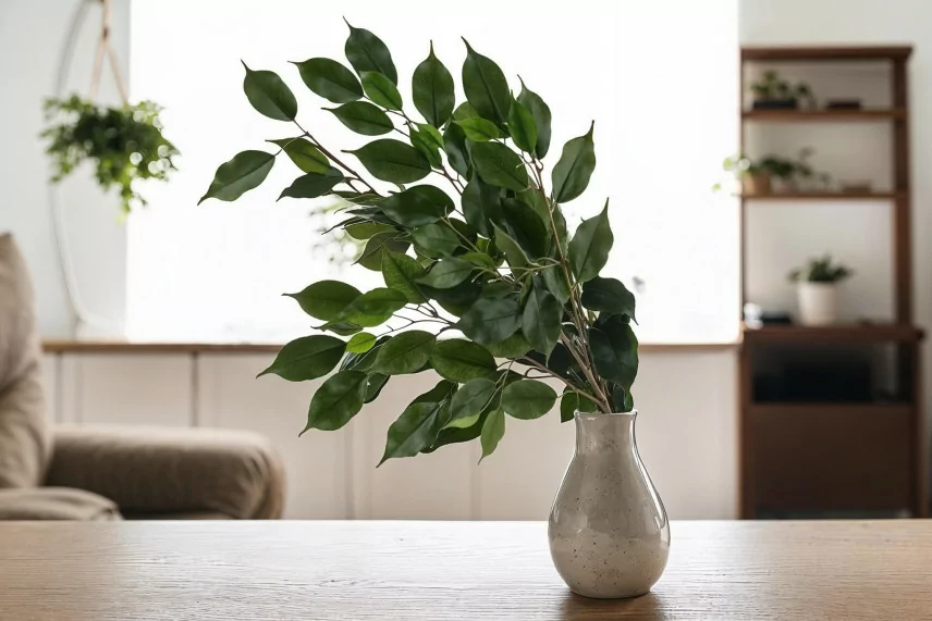 K&uuml;nstlicher Ficus Exotica Zweig - Gr&uuml;n