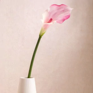Artificial Calla on Stem - Cream & Pink