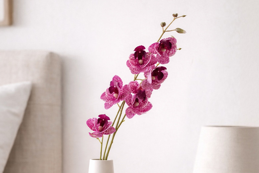 Artificial Orchid Branch - Dark Pink