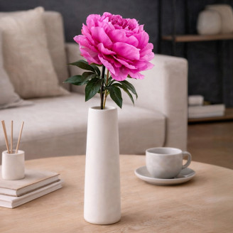 Artificial Peony on Stem - 1 Unit - Dark Pink