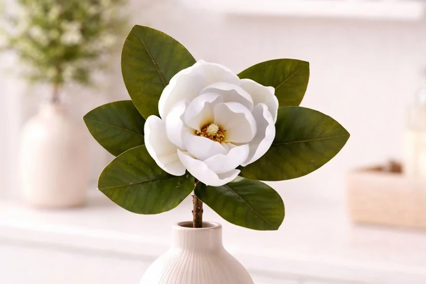 Magnolia artificial Blanco