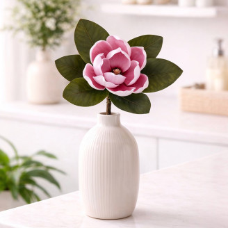 Magnolia Artificial con tallo - Rosa