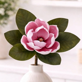 Artificial Magnolia on Stem - Pink