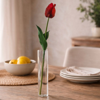 Tulip&aacute;n Artificial con tallo - Burdeos