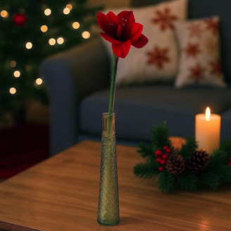 Artificial Amaryllis on Stem - Red