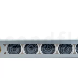 Rosa stabilizzata L Grigio Scuro (x6)