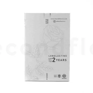 Rosa stabilizzata con stelo 50 cm Rosso - Scatola regalo individuale (x20)