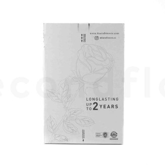 Konservierte Rosen mit St&auml;ngel Deluxe 50 cm - Gift Box 20 St&uuml;ck - Pure White