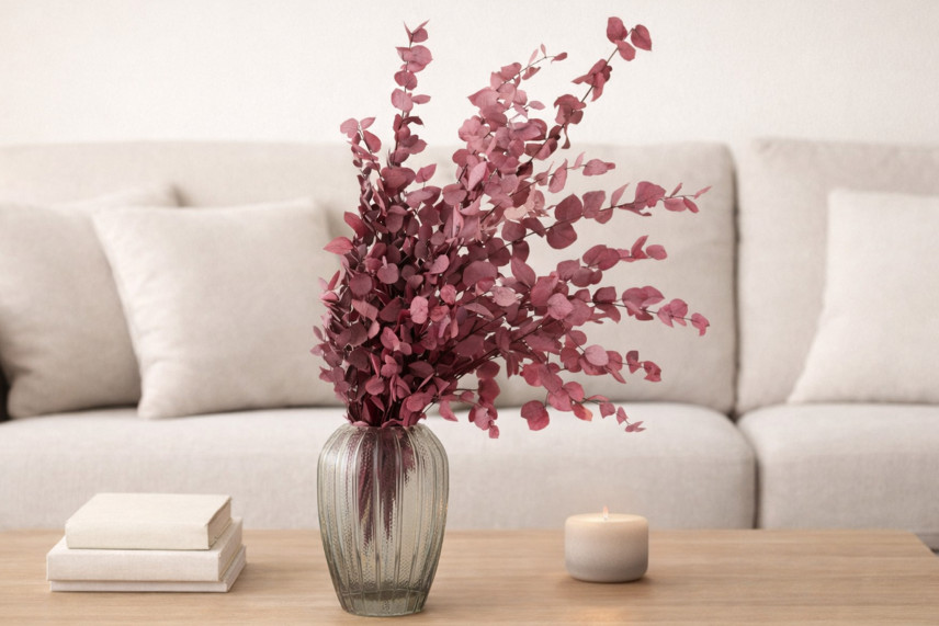 Eucalyptus Stuartiana Preserved - Raspberry