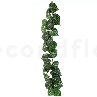 K&uuml;nstliche Anthurium-Girlande - feuerbest&auml;ndig