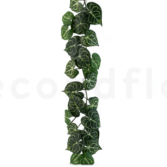 Feuerbest&auml;ndige k&uuml;nstliche Anthurium-Girlande - Gr&uuml;n