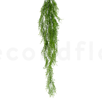 Colgante de Rhipsalis artificial con flores - Verde
