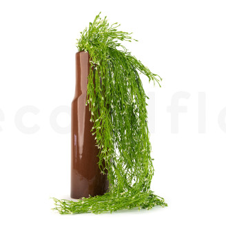 Colgante de Rhipsalis artificial con flores - Verde
