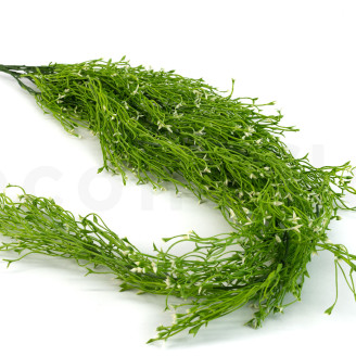 Colgante de Rhipsalis artificial con flores - Verde