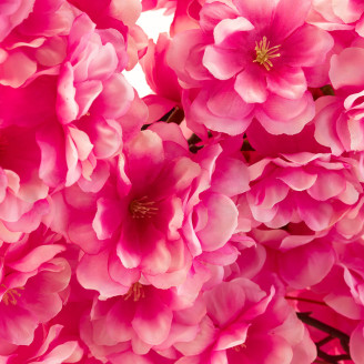 Branche de Cerisier Sakura Artificielle - Rose Fonc&eacute;