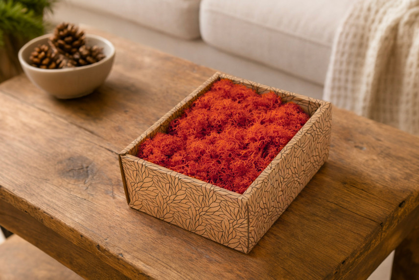 Preserved Reindeer Moss - Creabox S - Orange