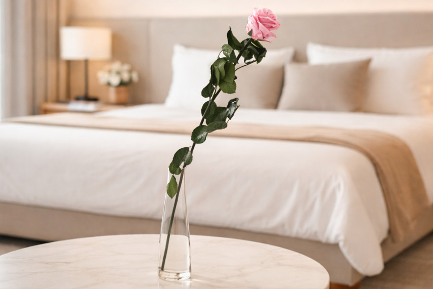 Rosa con Tallo preservada Granel 50cm - 30 Unidades - Rosa claro