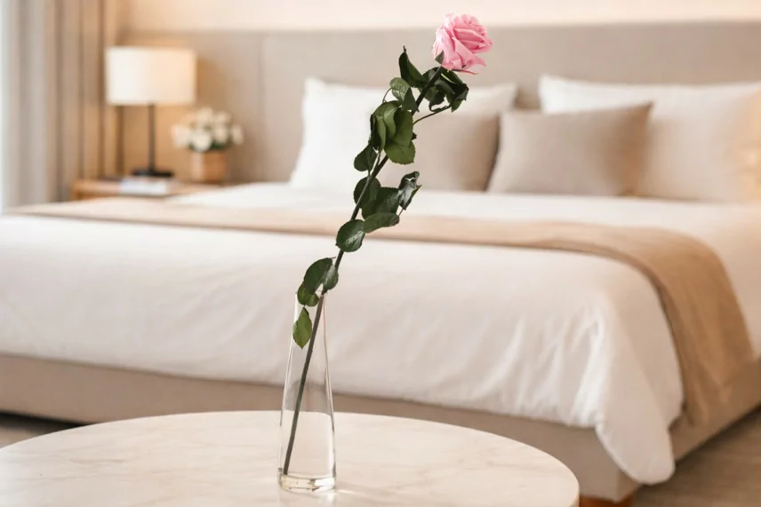Rosa con Tallo preservada Granel 50cm - 30 Unidades - Rosa claro