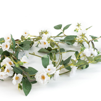 Artificial Rose Garland - White