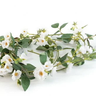 K&uuml;nstliche Rosen-Girlande Wei&szlig;