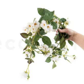 Artificial Rose Garland White