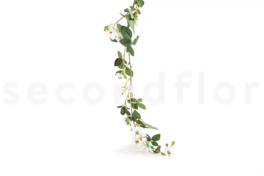 Ghirlanda di Rosa artificiale Bianco