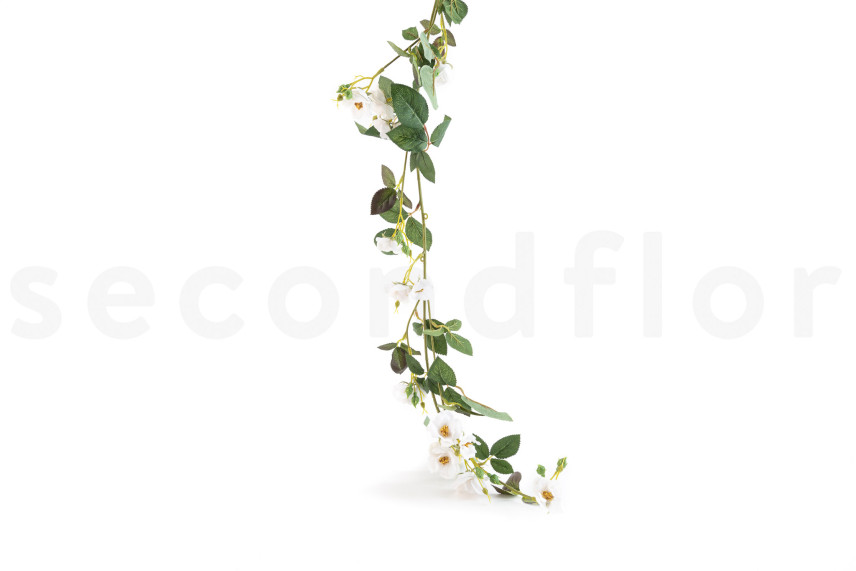 Ghirlanda di Rose Artificiale - Bianco