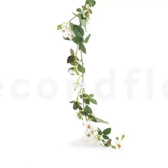 K&uuml;nstliche Rosen-Girlande Wei&szlig;