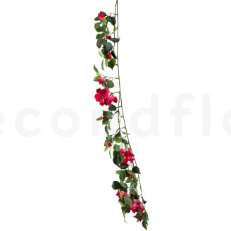 Fire-Resistant Artificial Bougainvillea Garland - Fuchsia