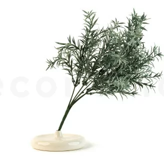 Asparagus artificiel Vert-Gris - Ignifug&eacute;