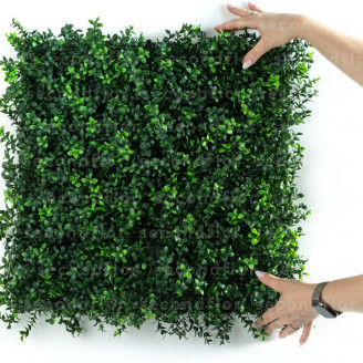 Artificial Boxwood Panel - Two-Tone Green