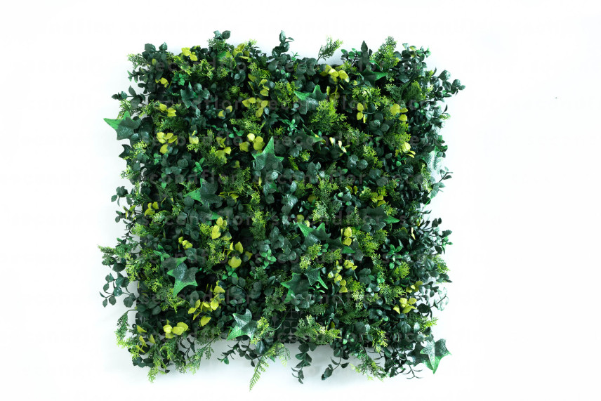 Plaque de Feuillage Artificiel Ignifuge - Vert Bicolore