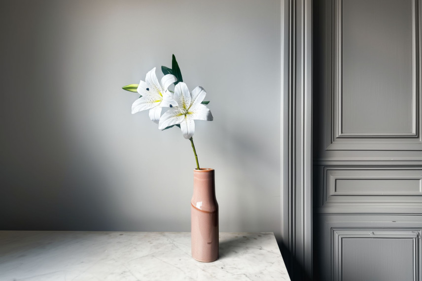 Lirio Gigante Artificial - Blanco