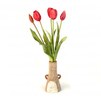 K&uuml;nstlicher Tulpenstrau&szlig; - Dunkelrosa