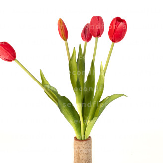 Ramo de Tulipanes Artificiales - Rosa Oscuro