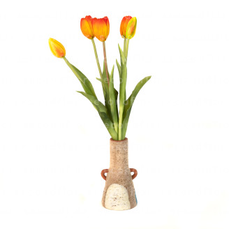 Bouquet de Tulipes Artificielles - Orange