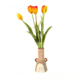 Ramo de Tulipanes Artificiales - Naranja