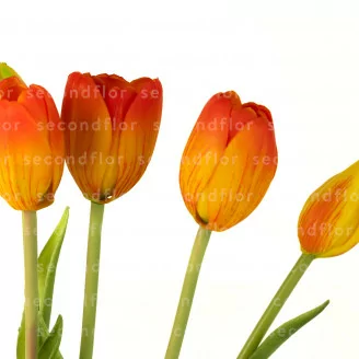Artificial Tulip Bouquet - Orange
