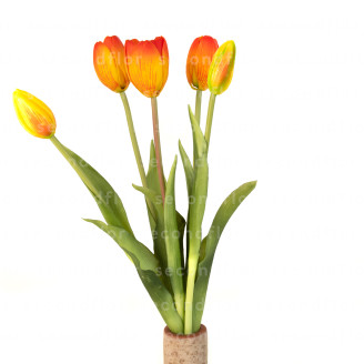 Artificial Tulip Bouquet - Orange