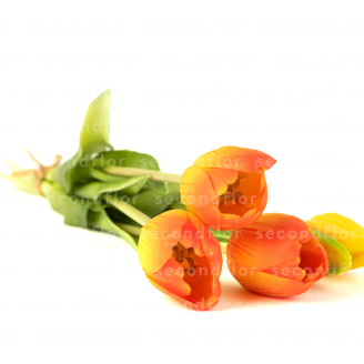 Bouquet de Tulipes Artificielles - Orange