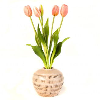 Bouquet di Tulipani Artificiali - Rosa Chiaro