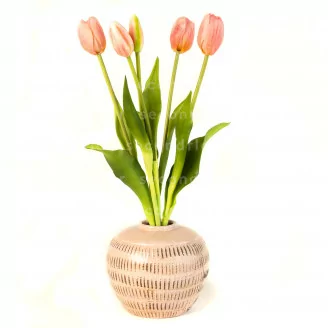 Ramo de Tulipanes Artificiales - Rosa Claro