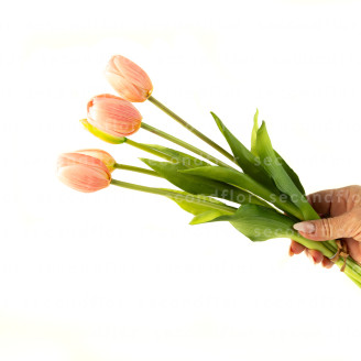 K&uuml;nstlicher Tulpenstrau&szlig; - Hellrosa